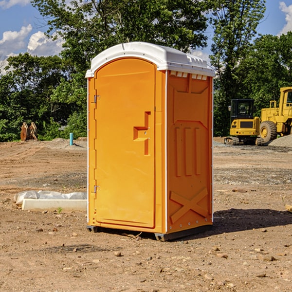 how often are the portable restrooms cleaned and serviced during a rental period in Harrold TX